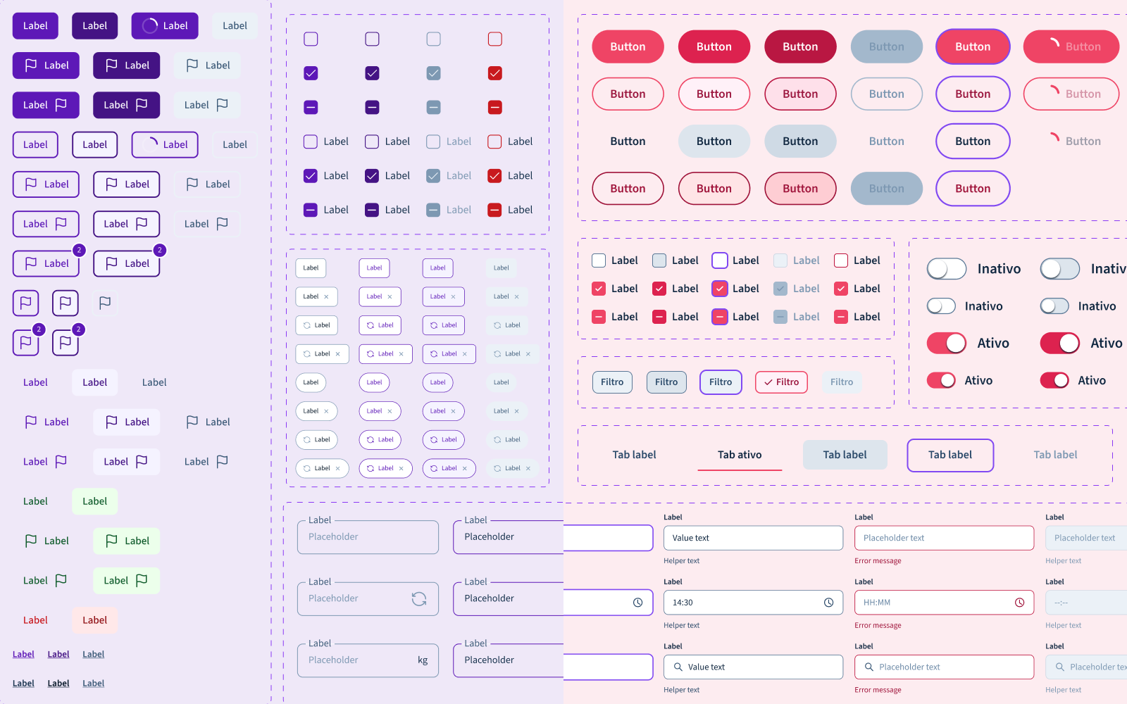 Comparação entre a v1 estabilizada e a v2 do Hero Design System